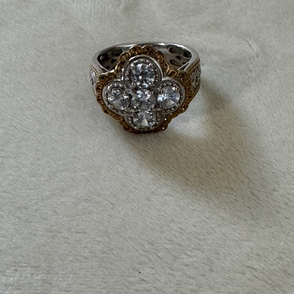 Gems en vogue quatrefoil white zircon ring - Picture 5 of 7